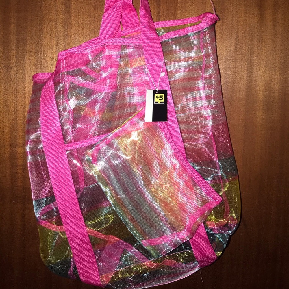 Pink beach bag